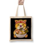 Humuts Kawaii Dog Ramen Bowl Funny Anime Noodles Puppy Bez Kadın Günlük Çanta