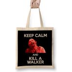 Humuts Keep Calm And Kill A Walker The Walking Dead Bez Uzun Saplı Açık Bej Rengi Çanta