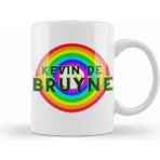 Humuts Kevin De Bruyne Vintage Retro Rainbow Style Beyaz Kupa