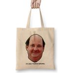 Humuts Kevin Malone The Office Kevin Famous Chilli Funny Saying The Office Quotes Bez Uzun Saplı Açık Bej Rengi Çanta