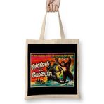 Humuts Kıng Kong Vs Godzılla Poster 2 Bez Kadın Günlük Çanta