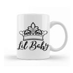 Humuts King Lil Baby Hıp Hop Logo Merch Beyaz Kupa