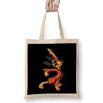 Humuts Kung Fu Chop Hong Kong Phooey Uzun Saplı Açık Bej Bez Çanta