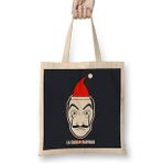 Humuts La Casa De Navidad Money Heist Christmas Uzun Saplı Açık Bej Bez Çanta