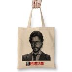 Humuts La Casa De Papel El Professor Uzun Saplı Açık Bej Bez Çanta