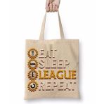 Humuts League Of Legends Eat Sleep League Repeat Funny Gifts Bez Çanta