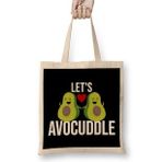 Humuts Let S Avocuddle Cute Funny Avocado Romantic Pun Bez Kadın Günlük Çanta