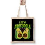 Humuts Let's Avocuddle Cute & Funny Avocado Pun Bez Kadın Günlük Çanta