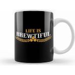 Humuts Life is Brewtiful Funny Beer Brew Craft Beer Beyaz Kupa