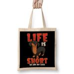 Humuts Life Is Short So Are My Legs Dachshund Bez Çanta