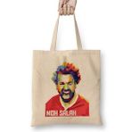 Humuts Liverfool Moh Salah Uzun Saplı Açık Bej Bez Çanta
