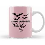 Humuts Living Dead Girl Gothic Vampire Twilight Grunge Punk Post Bats Wings Beyaz Kupa