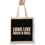 Humuts Long Live Rock N' Roll Uzun Saplı Açık Bej Bez Çanta