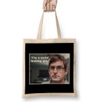 Humuts Louis Theroux Quote Im A Weird Looking Guy Bez Uzun Saplı Açık Bej Rengi Çanta
