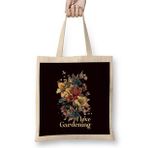Humuts Love Gardening Gardener Garden Botanical Landscaper Plants Uzun Saplı Açık Bej Bez Çanta