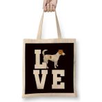 Humuts Love Jack Russel Terrier Owner Dogs Dog Puppy Uzun Saplı Açık Bej Bez Çanta