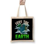 Humuts Love The Earth Hipster Cute Hippie Mother Earth Bez Uzun Saplı Açık Bej Rengi Çanta