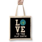 Humuts Love The True Flat Earth Bez Uzun Saplı Açık Bej Rengi Çanta