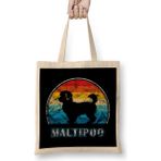 Humuts Maltipoo Vintage Design Dog Maltipoo Mom Bez Çanta