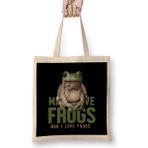 Humuts Man I Love Frogs Meme Bez Çanta