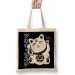 Humuts Manekineko Cats Kitty Cat Neko Japanese Dark Neko Kawaii Kedi Bez Çanta
