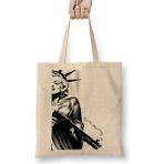 Humuts Marilyn Monroe Poder Feminino Açık Bej Uzun Saplı Bez Çanta
