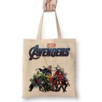 Humuts Marvel Avengers 08 Açık Bej Uzun Saplı Bez Çanta