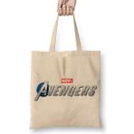 Humuts Marvel Avengers 09 Açık Bej Uzun Saplı Bez Çanta