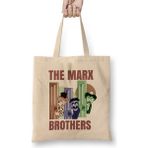 Humuts Marx Brothers Funny Açık Bej Uzun Saplı Bez Çanta