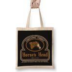 Humuts Mash Up Horse's Head Açık Bej Uzun Saplı Bez Çanta