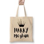 Humuts Meghan And Prınce Harry Açık Bej Uzun Saplı Bez Çanta