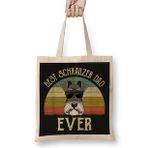 Humuts Mens Dog Vintage Best Schnauzer Dad Ever Fathers Day Gifts Köpek Bez Kadın Günlük Çanta