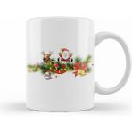 Humuts Merry Christmas Yılbaşı Yeni Yıl Konseptli 04 Beyaz Porselen Kupa Bardak