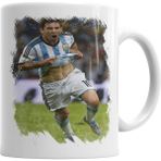 Humuts Messi Argentino Beyaz Porselen Kupa Bardak