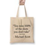 Humuts Michael Scott Quote Bez Kadın Günlük Çanta