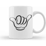 Humuts Mickey Mouse Hang Loose Sign Beyaz Kupa