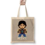 Humuts Mike Wheeler Stranger Things Pixel Character Bez Uzun Saplı Açık Bej Rengi Çanta