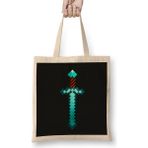Humuts Minecraft Design Bez Uzun Saplı Açık Bej Rengi Çanta