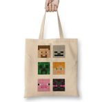 Humuts Minecraft Famous Characters 01 Bez Uzun Saplı Açık Bej Rengi Çanta