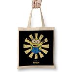 Humuts Minion Retro Japanese Bez Uzun Saplı Açık Bej Rengi Çanta