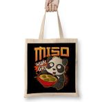 Humuts Miso Hungry Kawaii Panda Cute Anime Noodles Ramen Bez Kadın Günlük Çanta