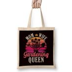 Humuts Mom Wife Gardening Queen Gardener Mother Mama Garden Plants Bez Kadın Günlük Çanta