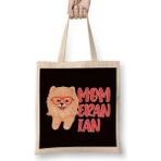 Humuts Momeranian Pomeranian Mom Pommy Pom German Spitz Puppy Pet Bez Kadın Günlük Çanta