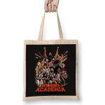 Humuts My Hero Academia All Squad Açık Bej Uzun Saplı Bez Çanta