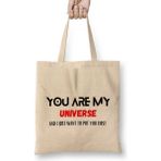 Humuts My Universe-You Are My Unıverse Bts Army Gıft Bez Kadın Günlük Çanta