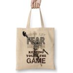 Humuts Never Let Fear Stop You From Keeping You In The Game Bez Uzun Saplı Açık Bej Rengi Çanta