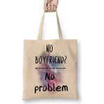 Humuts No Boyfriend No Problem Single Bez Uzun Saplı Açık Bej Rengi Çanta