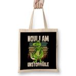 Humuts Now I am Unstoppable Trex Funny Short Dinosaur Bez Kadın Günlük Çanta