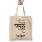 Humuts Öğretmenler Günü Öğretmene Hediye 09 Bez Kadın Günlük Çanta