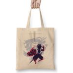 Humuts One Piece Luffy Snakeman Silhouette Açık Bej Uzun Saplı Bez Çanta